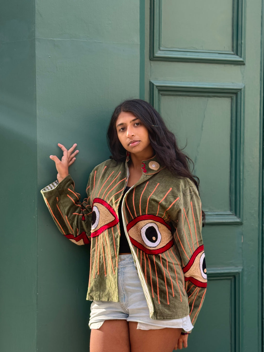 The EYES jacket - Olive Green
