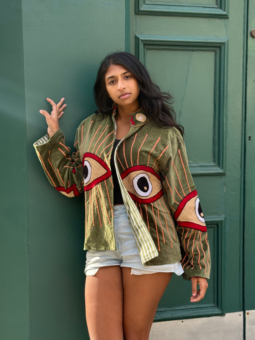 The EYES jacket - Olive Green