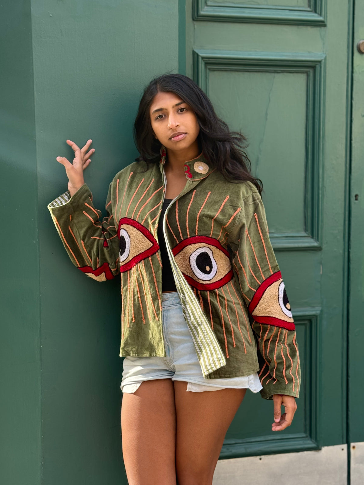 The EYES jacket - Olive Green